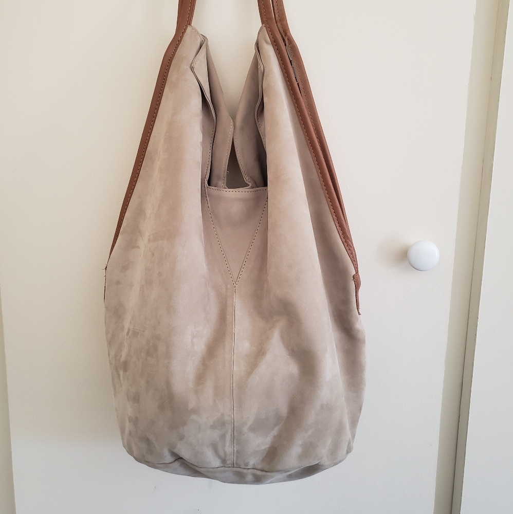 Lady Bird Charley suede hobo bag